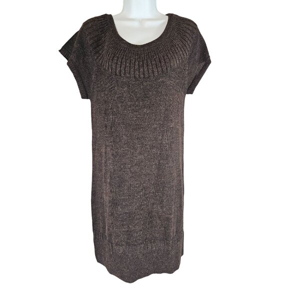 H&M Dresses & Skirts - H & M Women's Casual Knee Length Sweater Dress Short Sleeve Brown Knit Size S